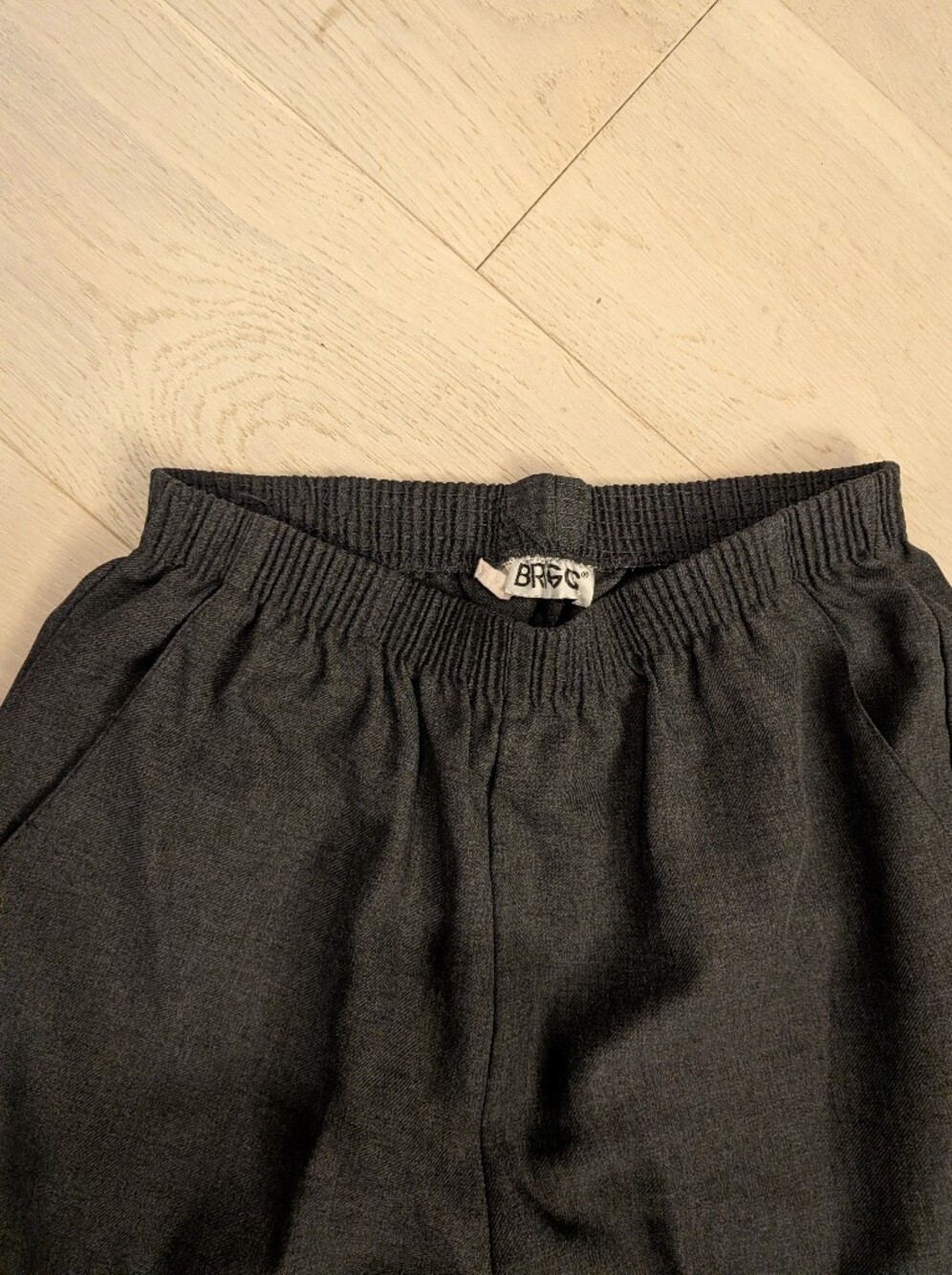 Briggs New York Charcoal Elastic-Waist Trousers Set - Picture 4 of 6
